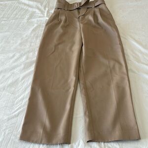H&M Paperbag Waist Straight Leg High Waist Ankle Pants sz 4 EUC